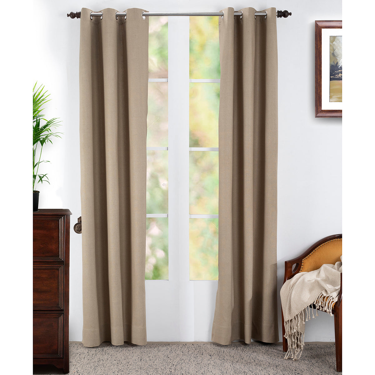 Marly Matt Solid 2PC Curtain Set