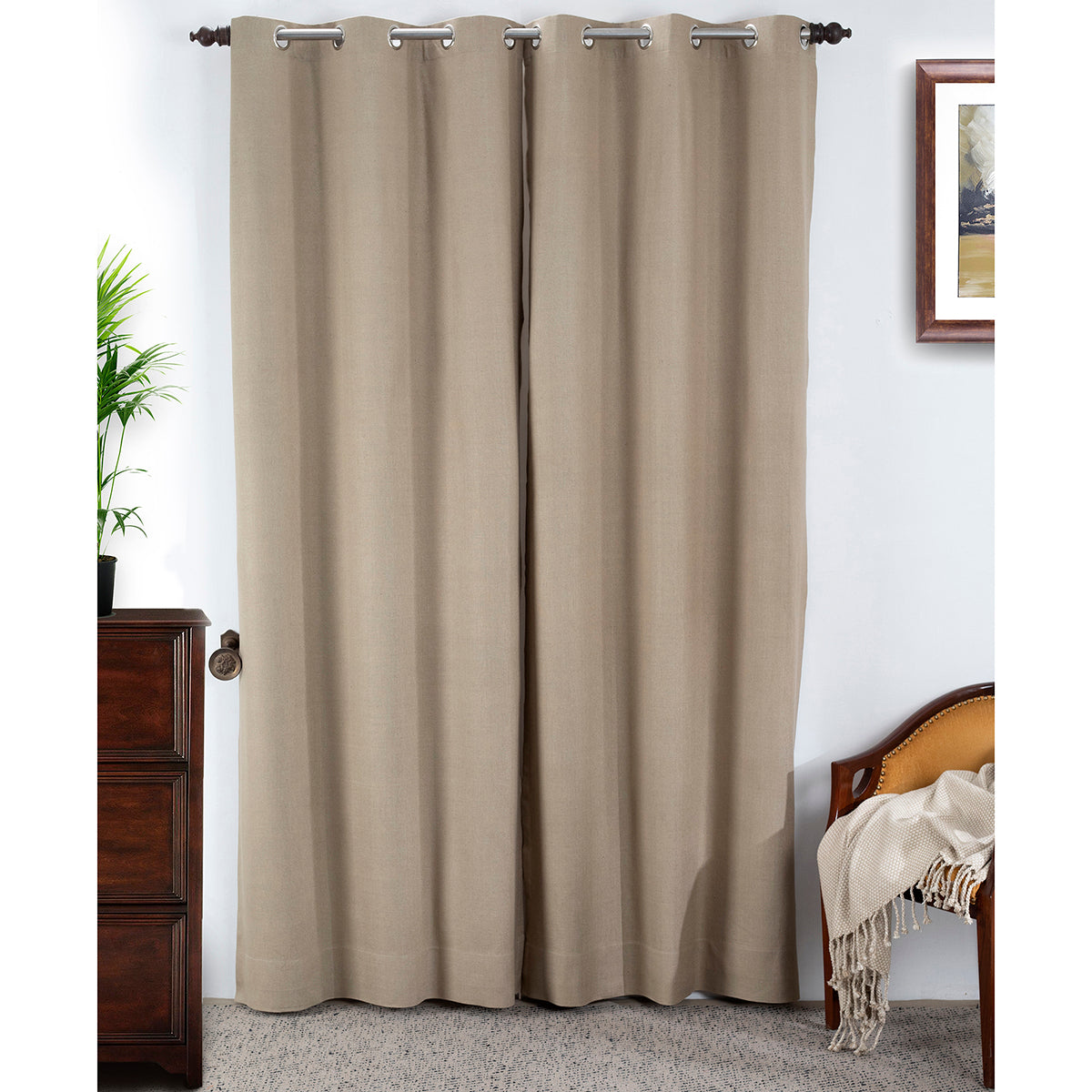 Marly Matt Solid 2PC Curtain Set