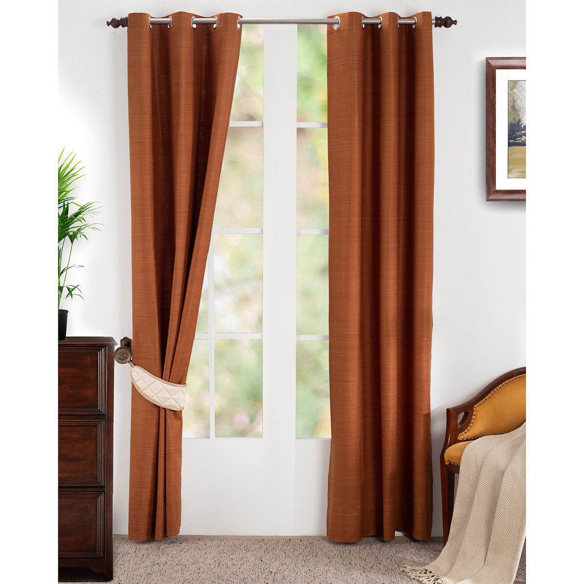 Marly Matt Solid 2PC Curtain Set