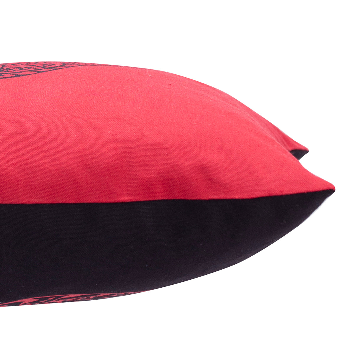 Four Suits Printed Black/Red 1 Pc Cushion Cover