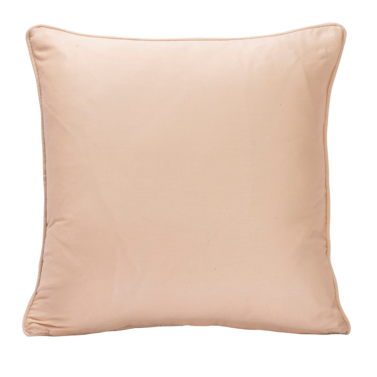 Nostalgic Attire Vint Flow Peach Foil Printed & Quilted Cushion Cover