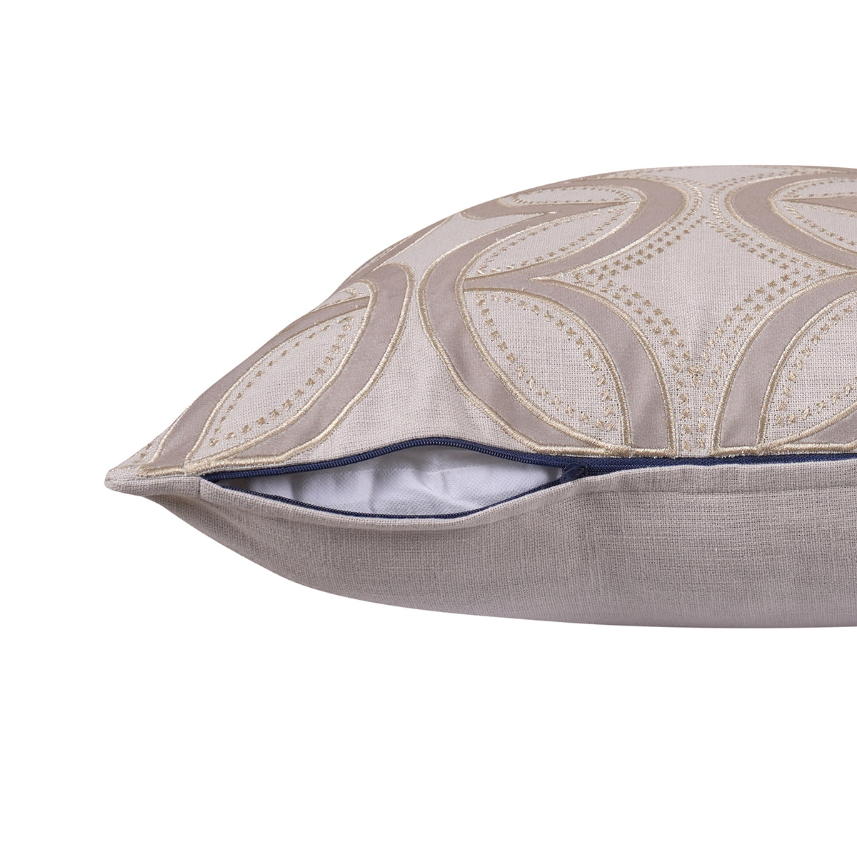 Classical Ornate Harlequin Curves Cushion Cover Gold