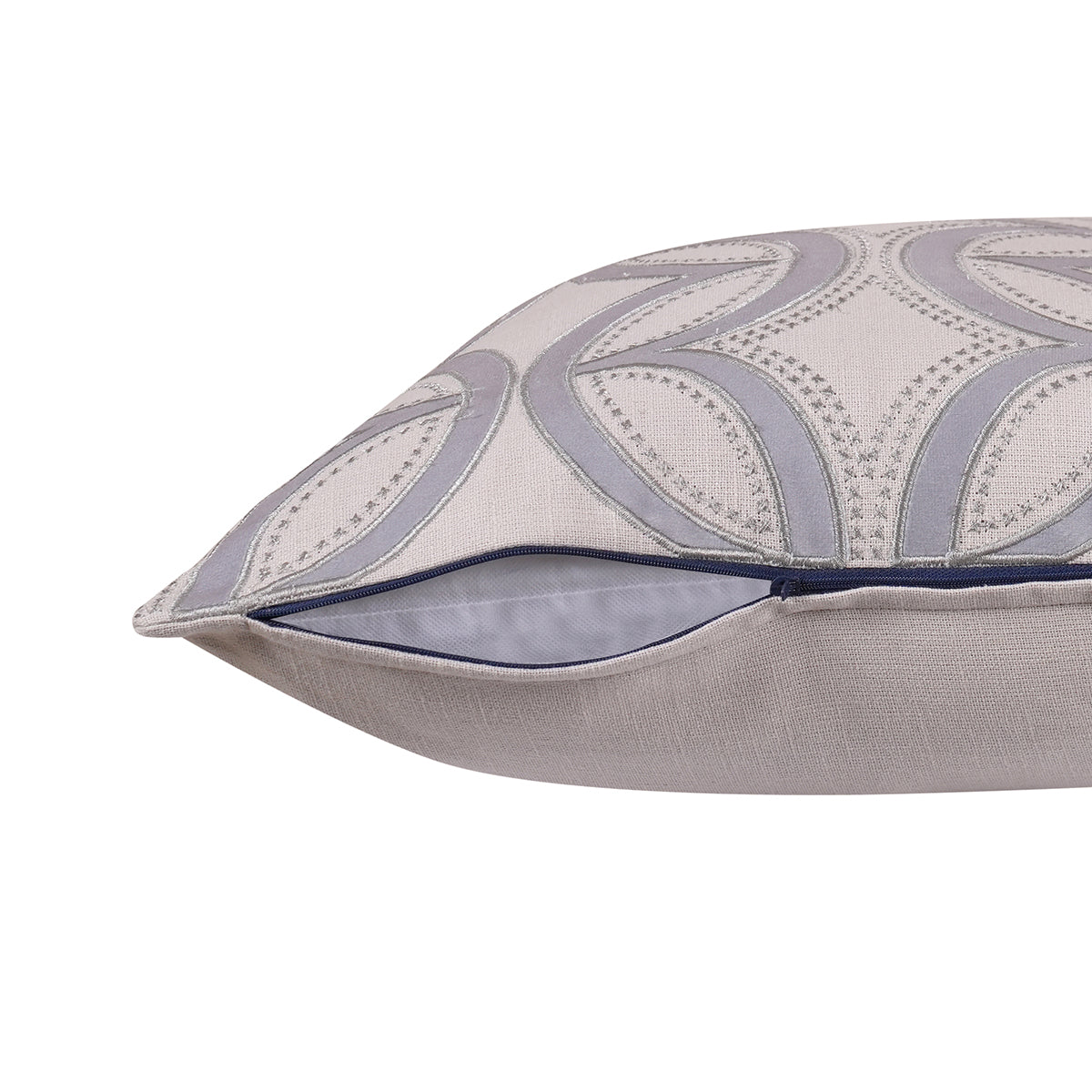 Classical Ornate Harlequin Curves Cushion Cover Neutral