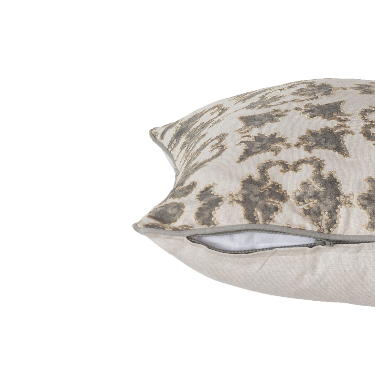 Exotic Heritage Classic Folk Embroidered Medium Grey Cushion Cover