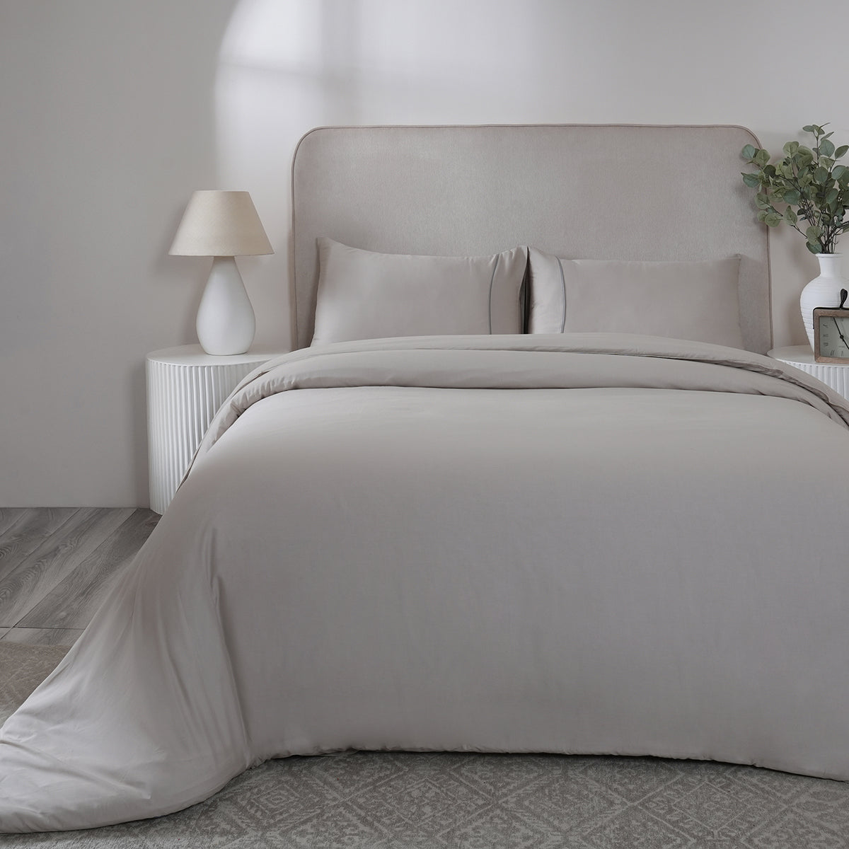 Belissa 100% Cotton Duvet Cover Sandshell