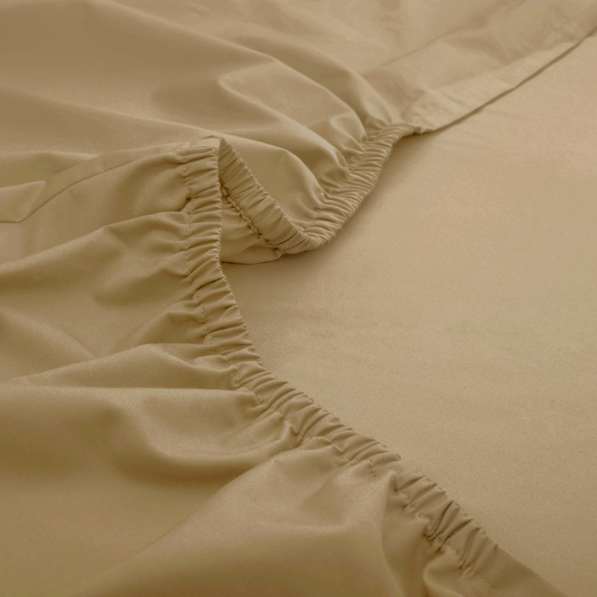 Slumber Plain Easy Care Percale 100% Cotton Yellow Fitted Sheet with Pillow Case