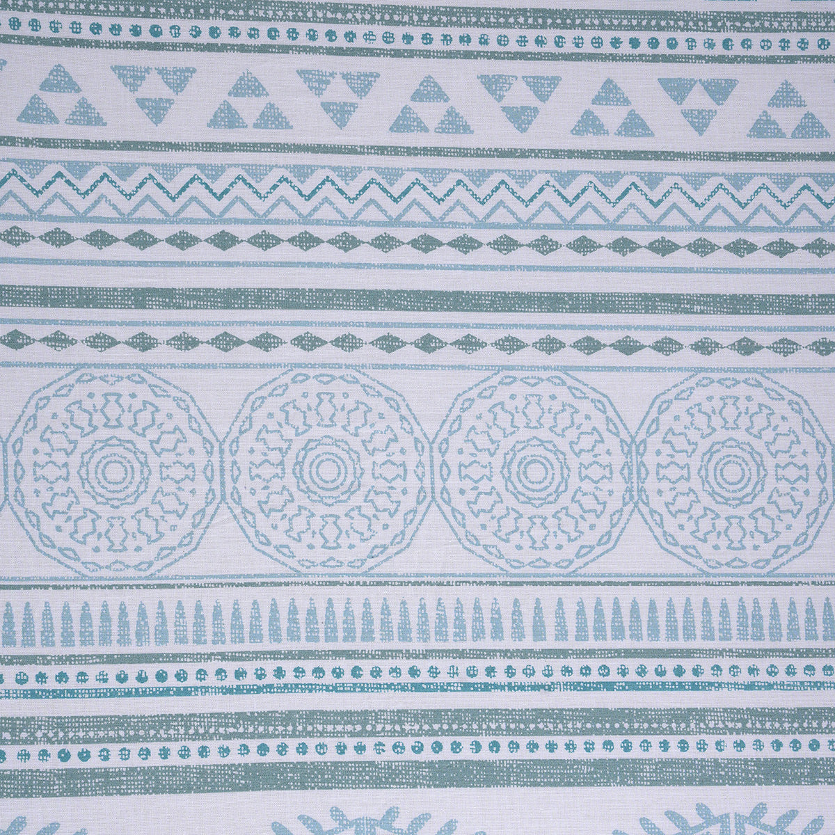 Hermosa Sensory Bloom Lennon 100% Cotton Printed Fitted Sheet with Pillow Case Blue