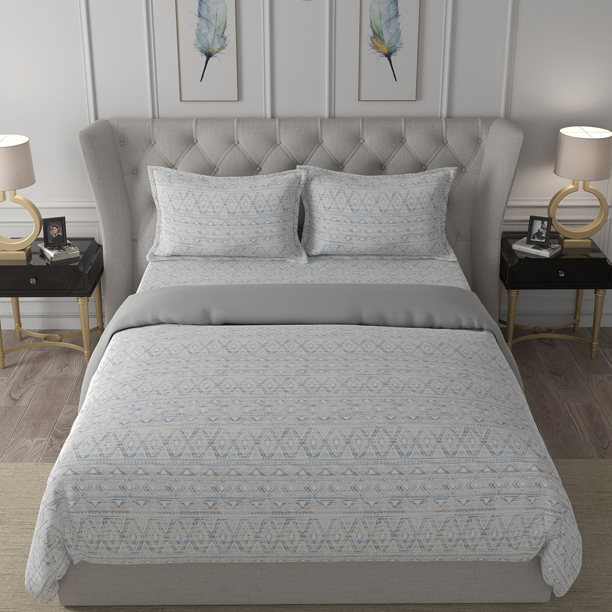 Hermosa Exotic Bouquet Atzi Blue Quilt