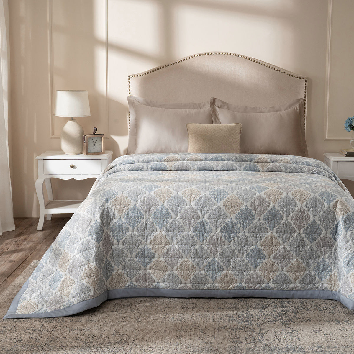 PBS Timeless Ornare 6Pcs Quilt Set/Quilted Bed Cover Blue