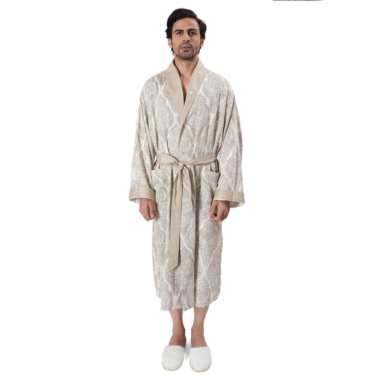 Luxe Boutique Lindsey Printed 1 Pc Ankle Length Robe/ Gown / Bath Robe In Box Packaging