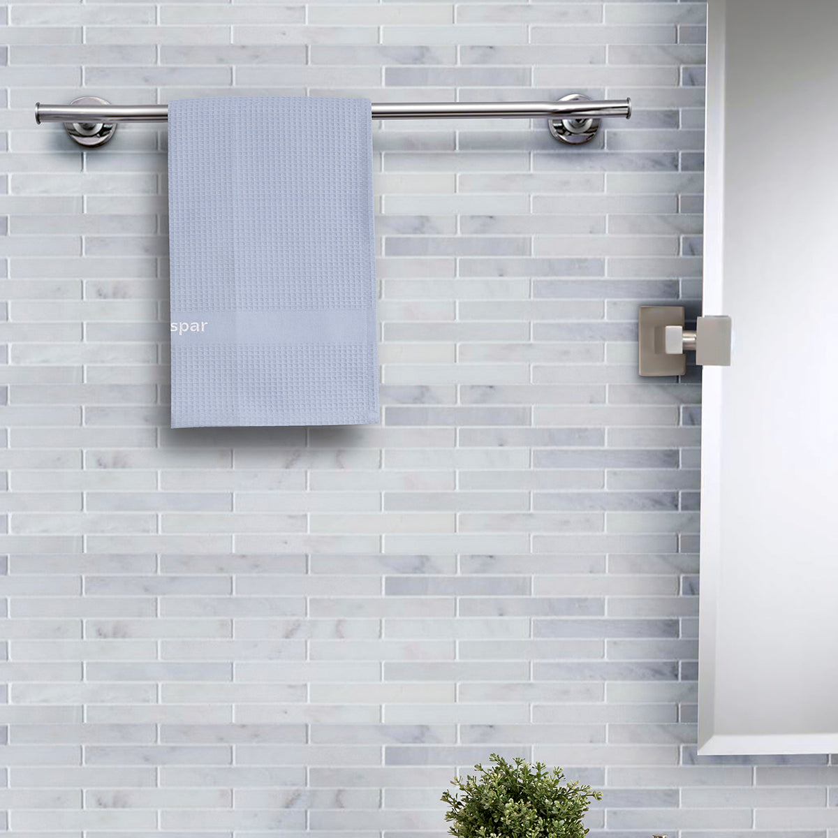 Catalina Waffle Antimicrobial Antifungal Super Absorbent Quick Dry Gym/Travel Winter Sky Towel