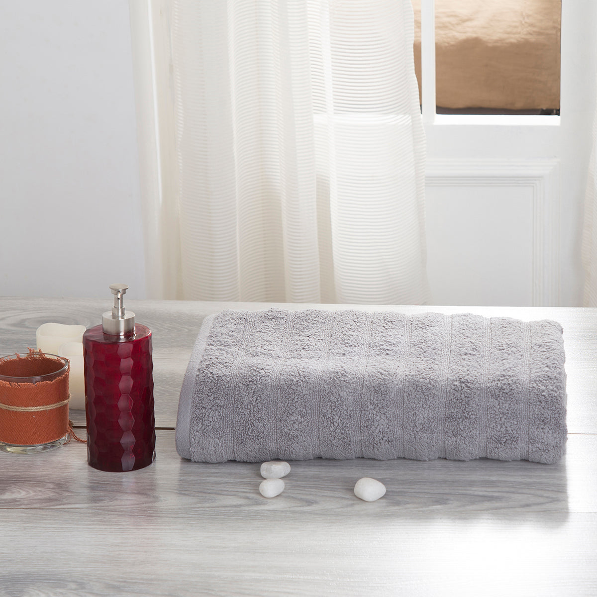 Casper Antimicrobial Antifungal Super Absorbent Lofty Frost Grey Towel