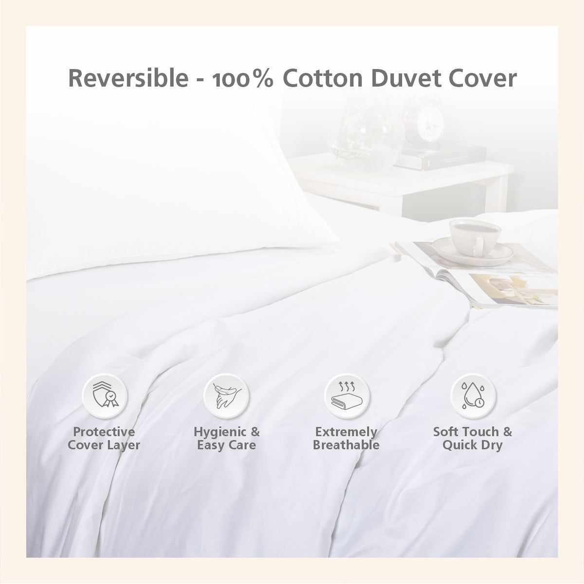 Viola 100%Cotton Solid Linen Duvet Cover With Pillow Case