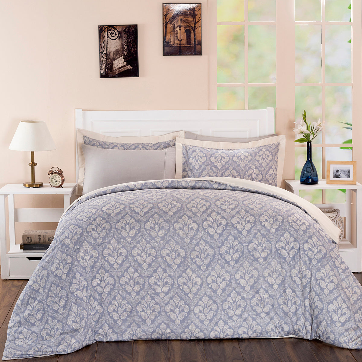 Folklore Transition Diamond Festivity 100%Cotton Print 2 Pc Single Duvet Cover with Pillow Case