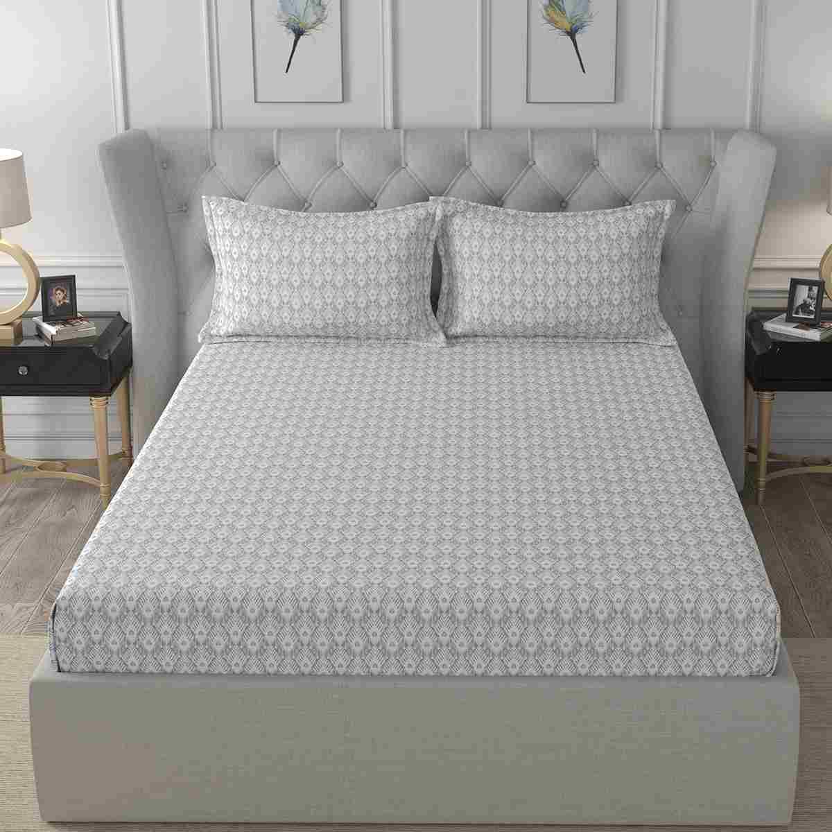 Regency Navajo Printed 144TC 100 %Cotton Blue Bed Sheet
