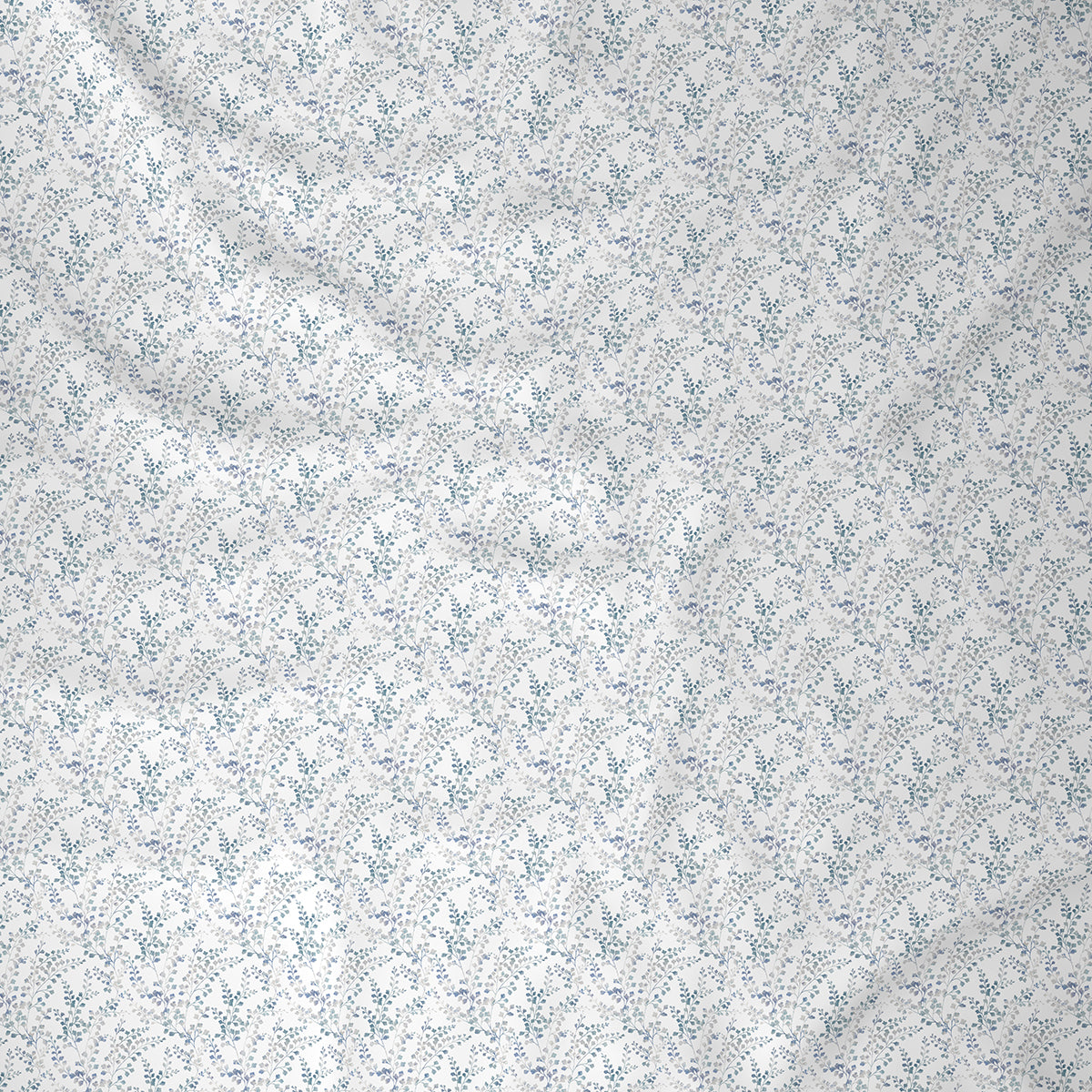 Hermosa Exotic Bouquet Foliage Blue Bed Sheet with Pillow Case