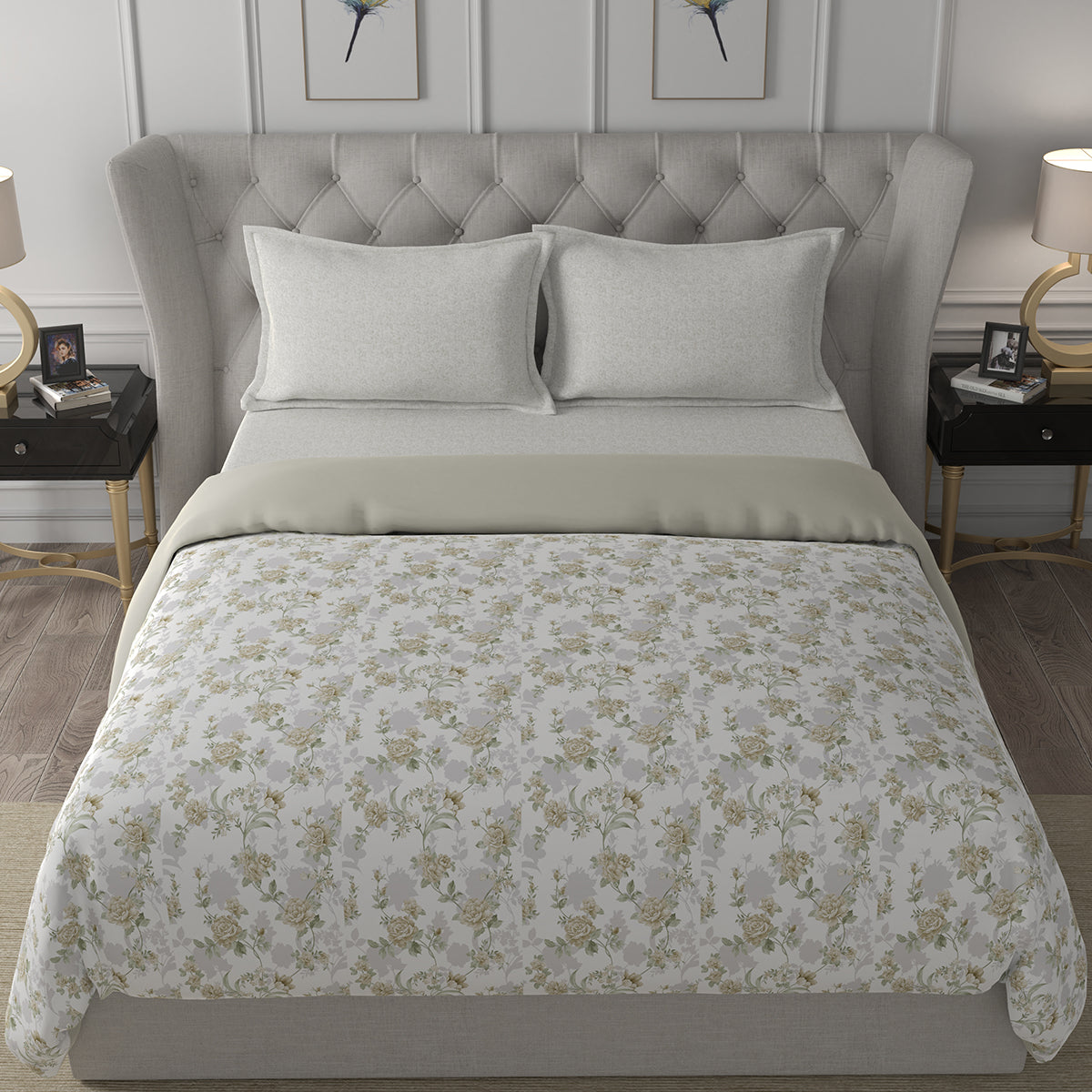 Hermosa Exotic Bouquet Bloomington Neutral Quilt