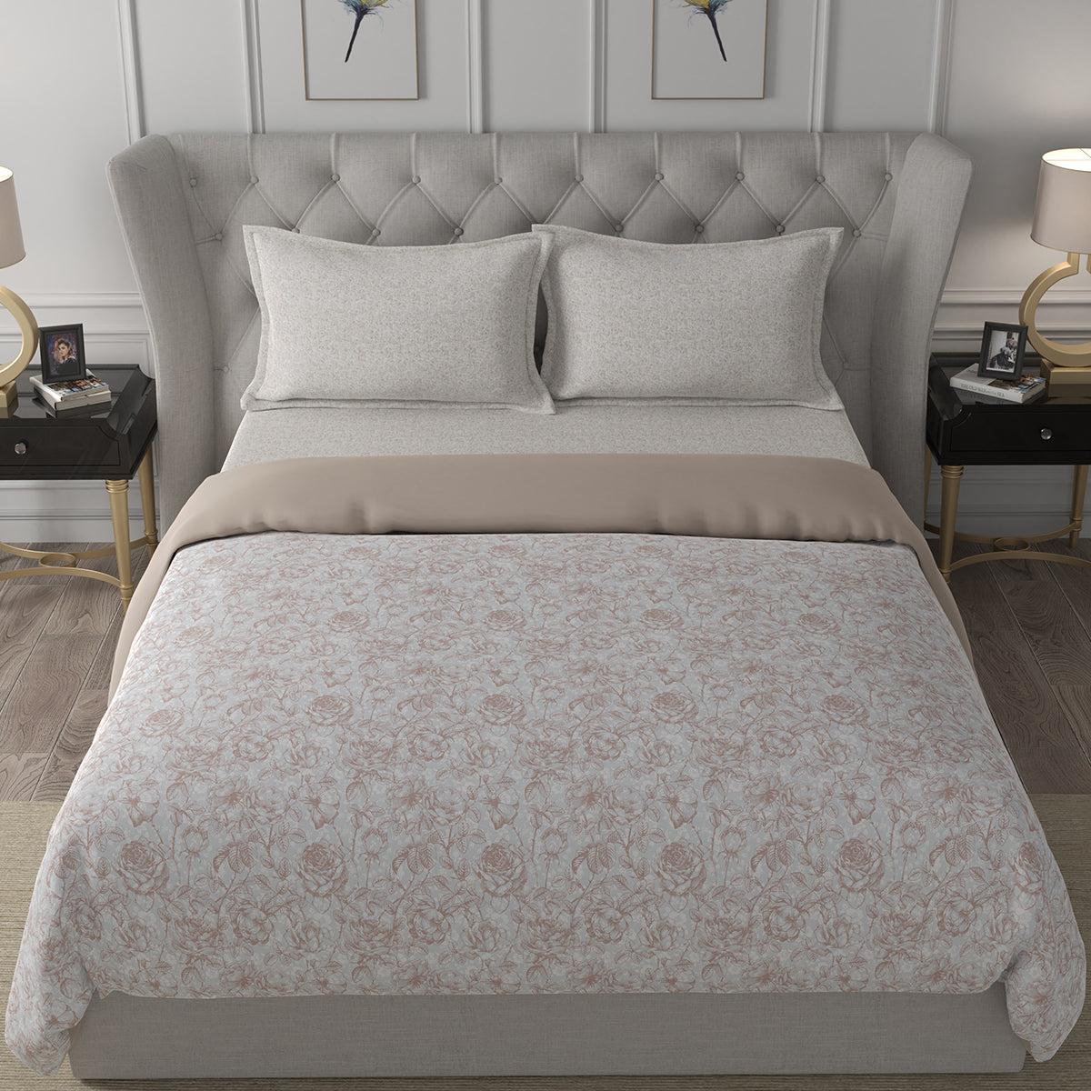 Hermosa Exotic Bouquet Wonderland Red Quilt
