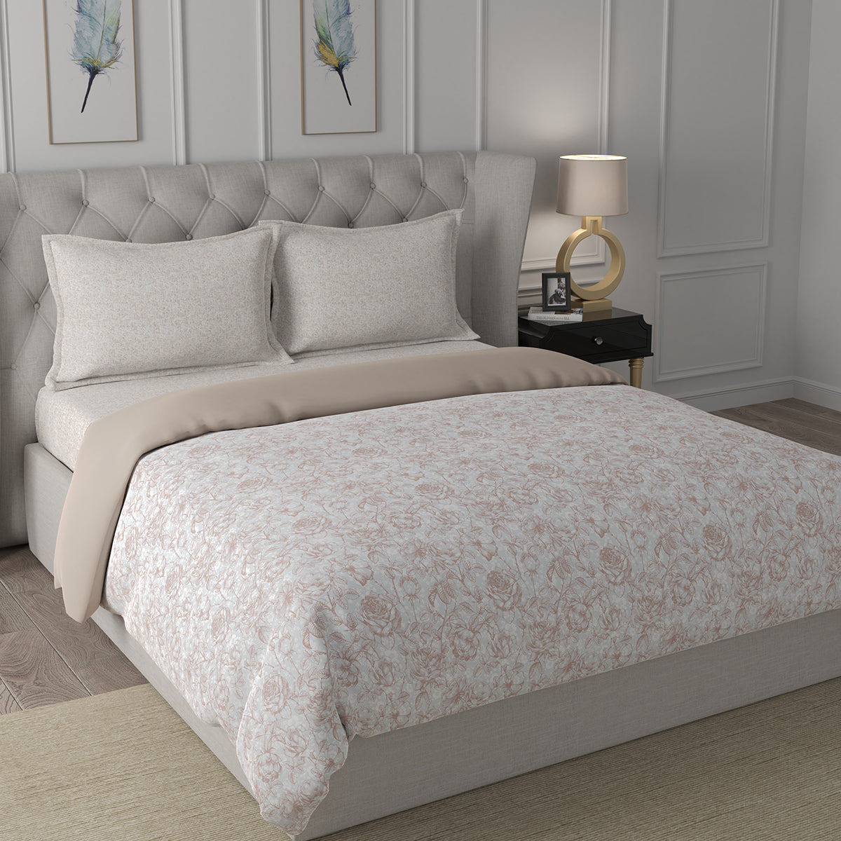 Hermosa Exotic Bouquet Wonderland Red Quilt