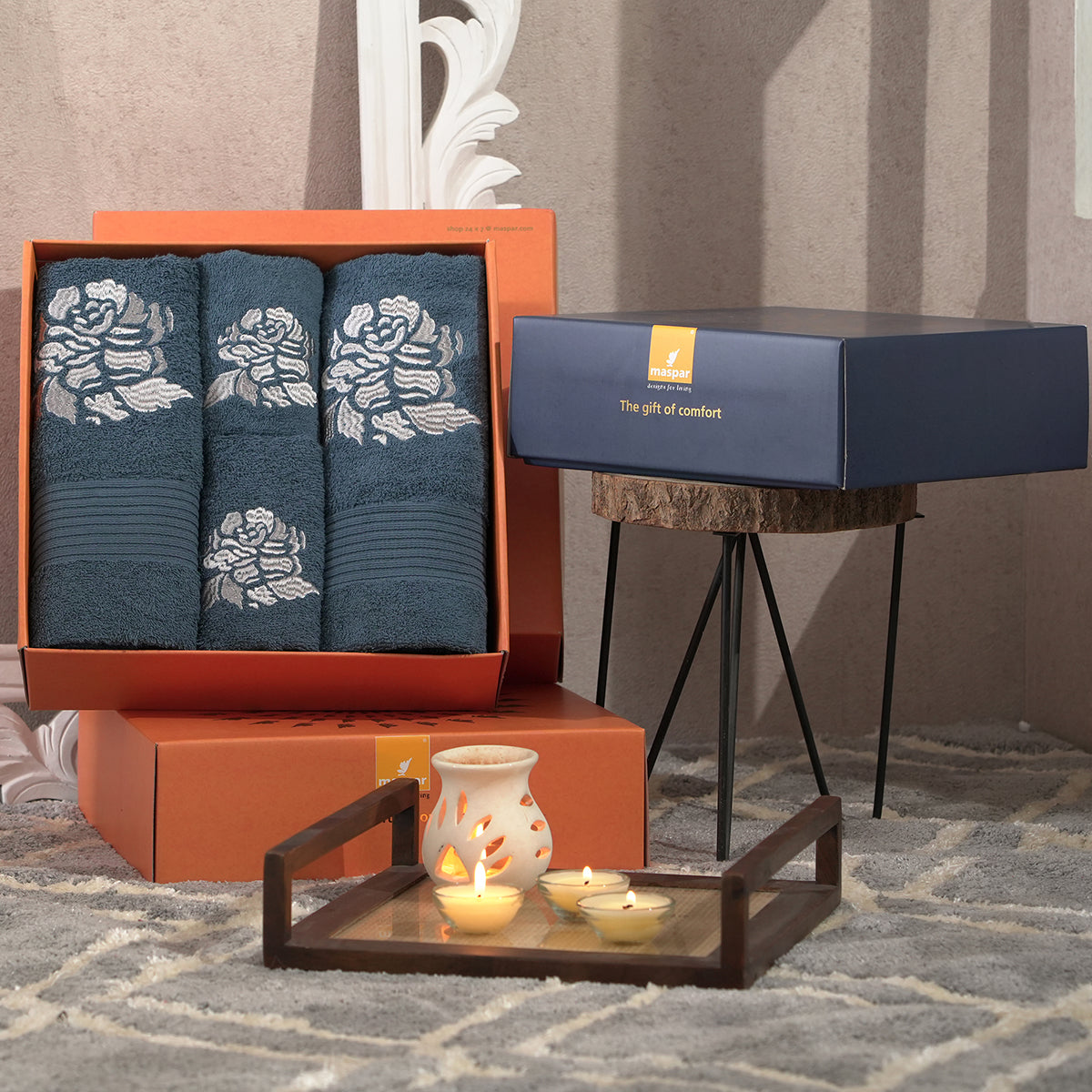 Florent Ultra-Soft And Highly Absorbant Mallard Blue 5Pc Bath Set