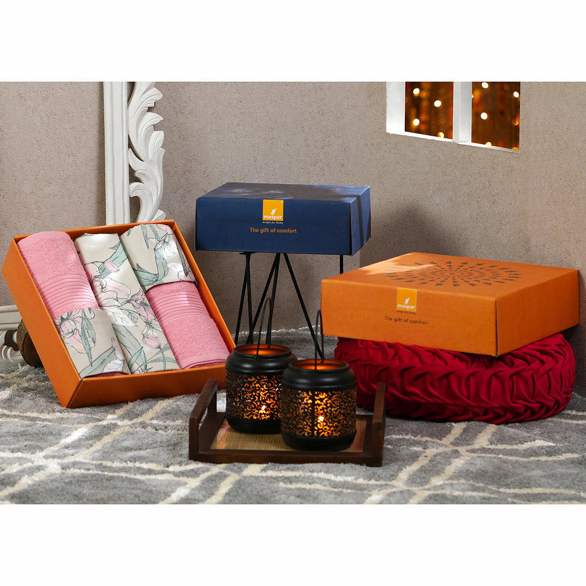 Backyard Patio Valencia Bed Bath Set Red