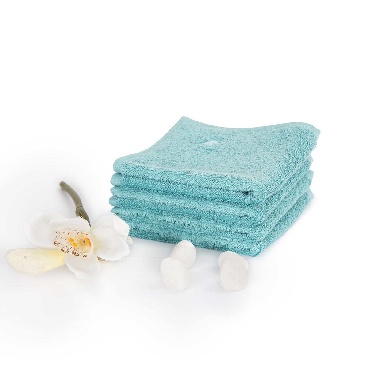 Classical Fusion Lattice Antimicrobial Antifungal Super Absorbent & Soft Turquoise Towel Set