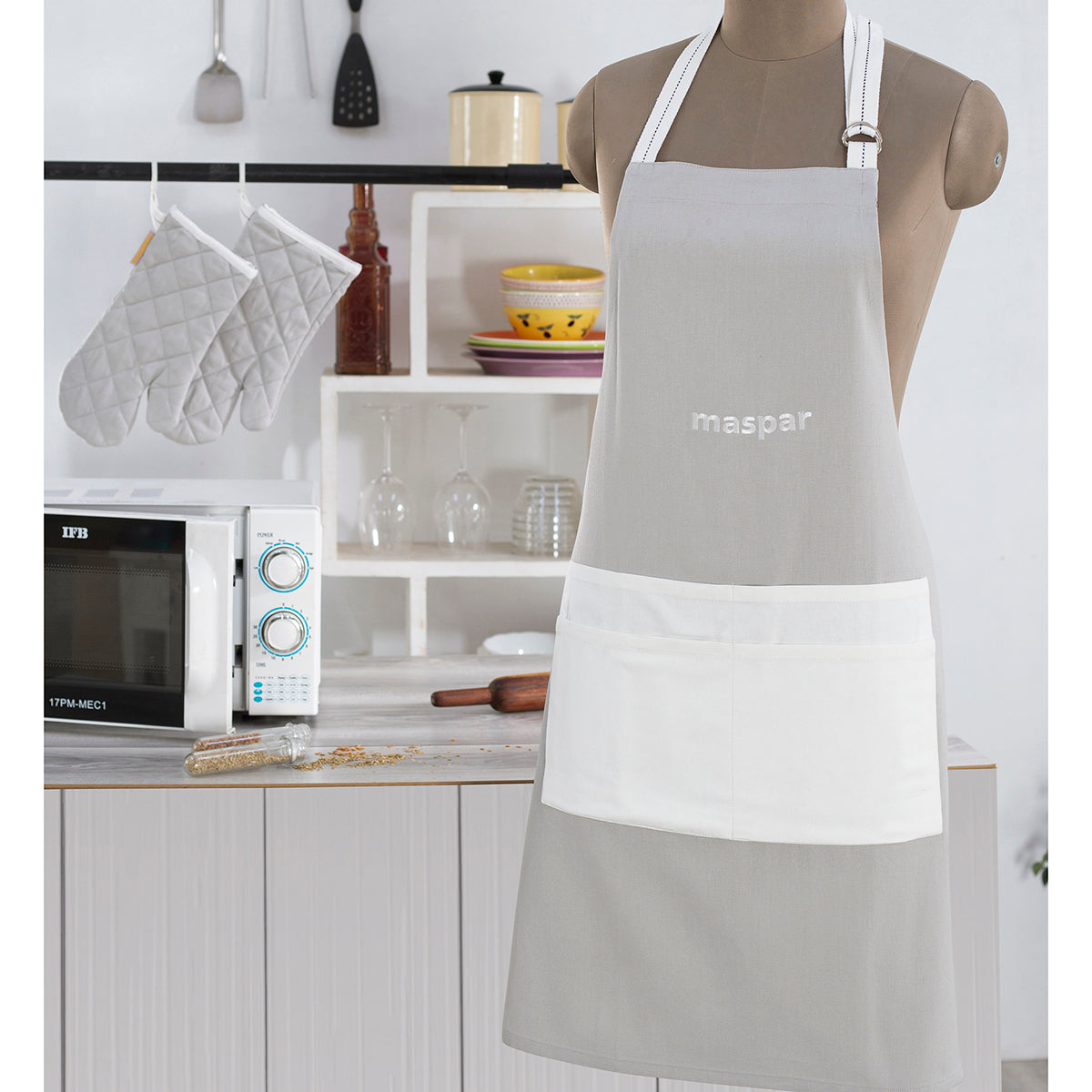 Buy Aspire Grey 1 Pc Apron Online - Maspar