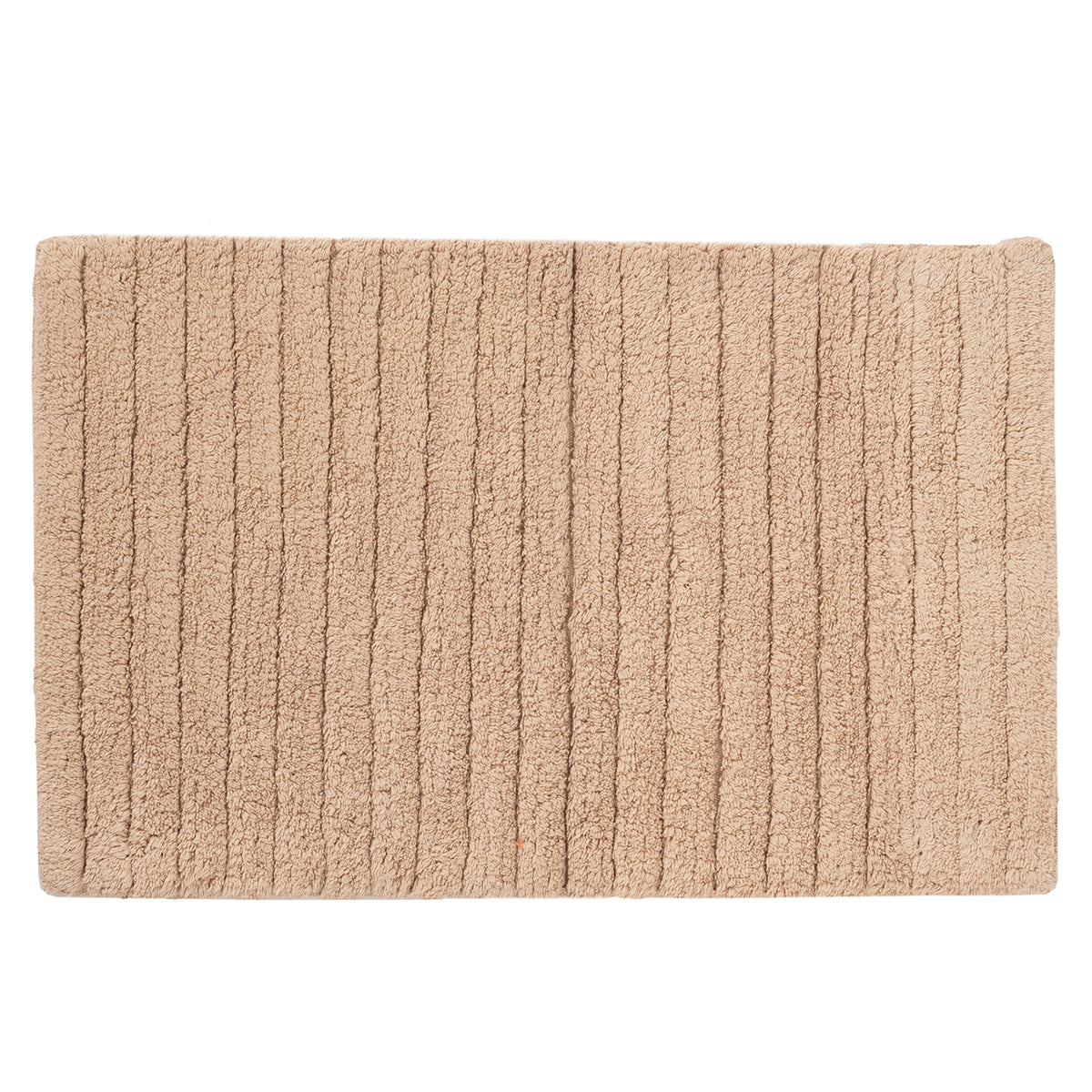 Corded Stripe Anti Skid Solid Linen Bath Mat