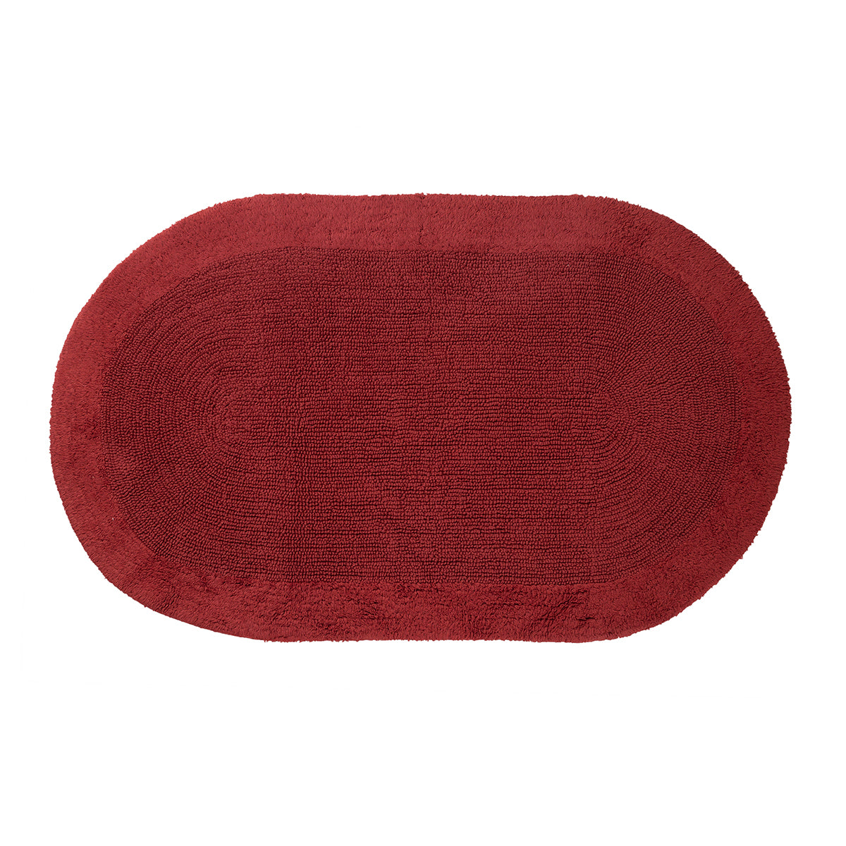 Grassy Ground Soft Reversible Solid Luxurious Bordeaux Bath Mat