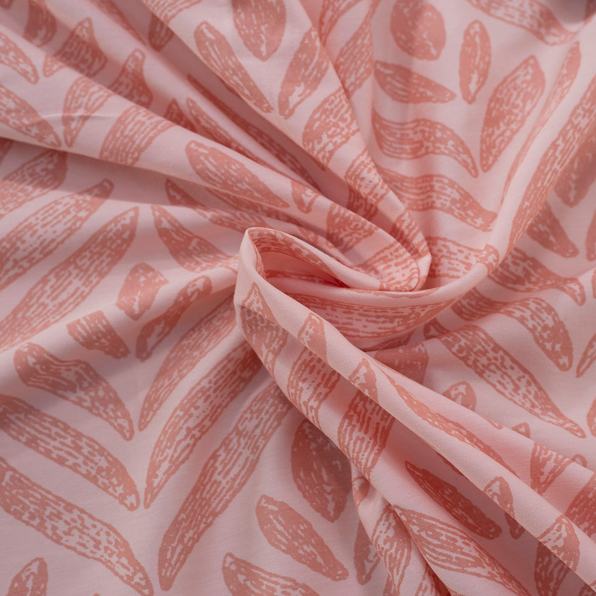 Global Atelier Petal Touch Printed 100% Cotton Peach Soft Bed Sheet