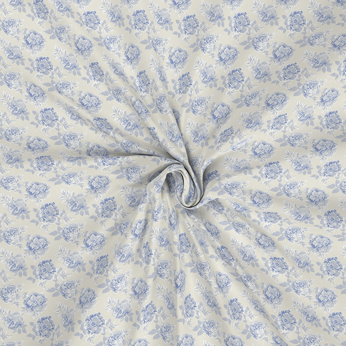 Backyard Patio Silvie Printed 100%Cotton Blue Bed Sheet with Pillow Covers