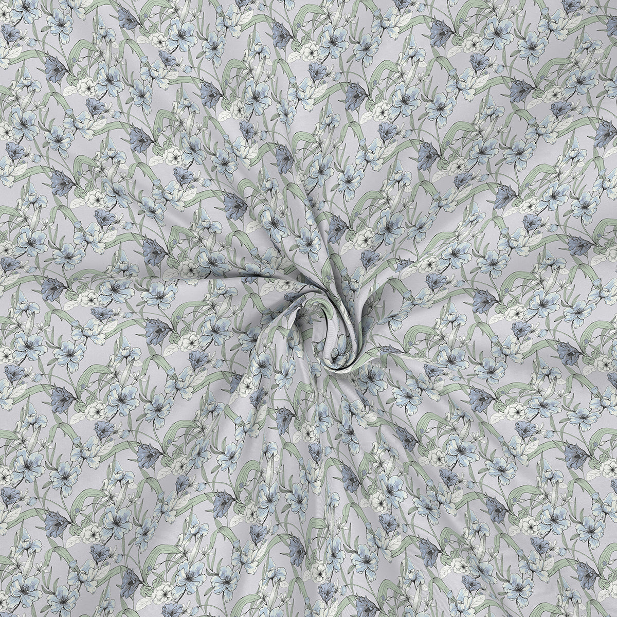 Backyard Patio Valencia Printed 100%Cotton Aqua Bed Sheet with Pillow Covers