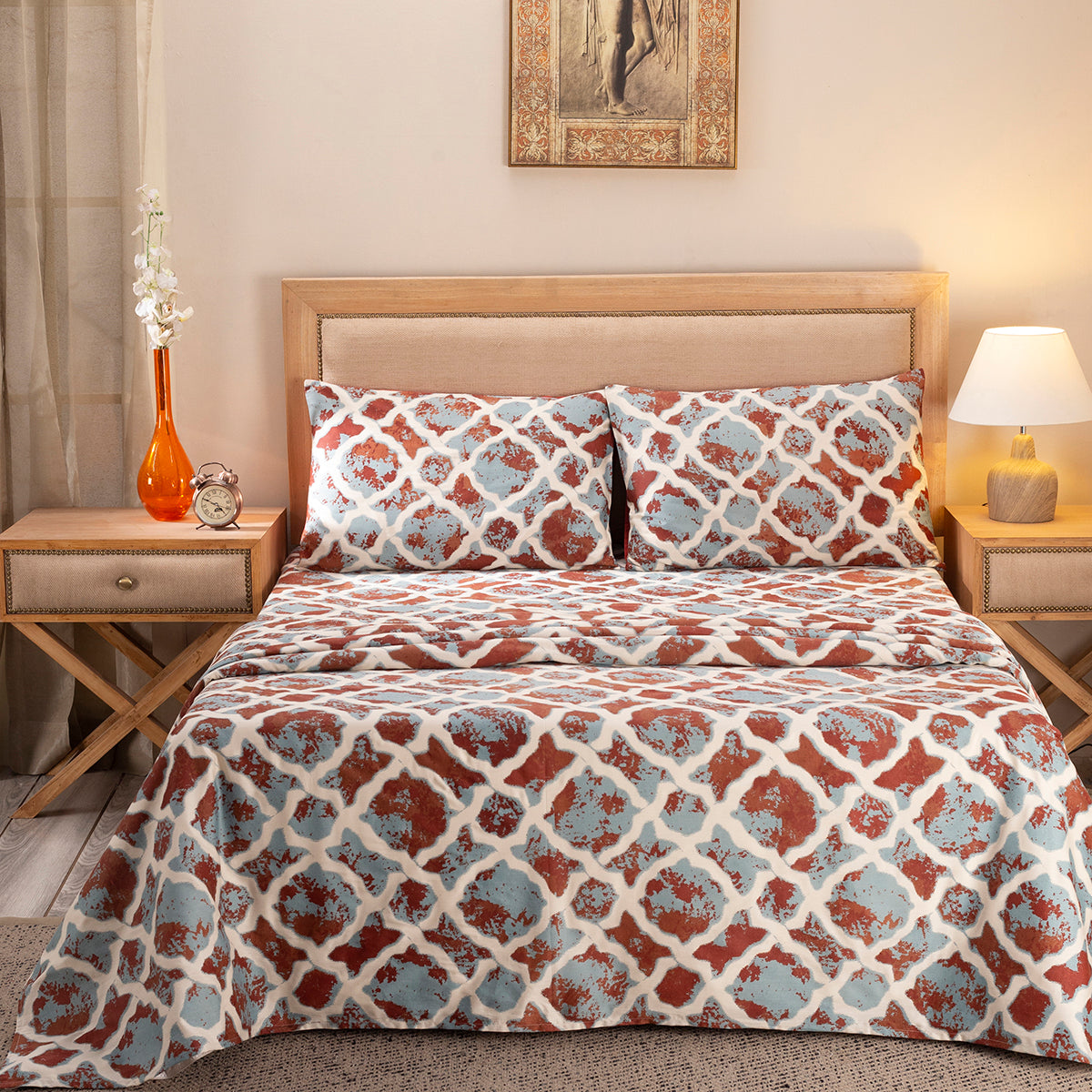 Nouveau Tradition Form Replay Red Bed Sheet