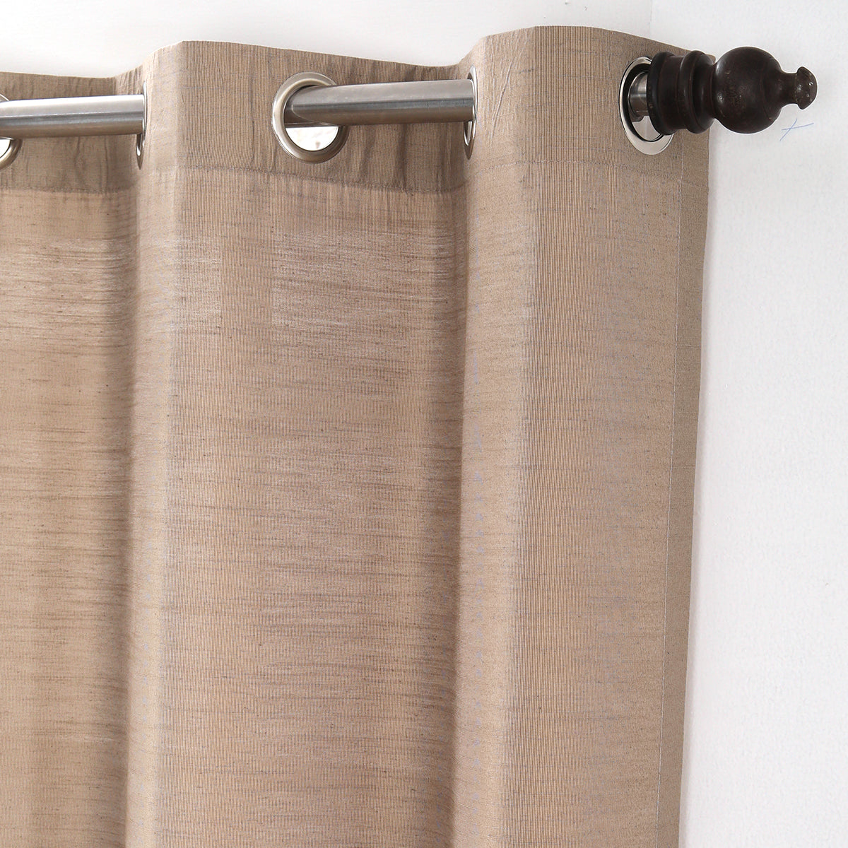 Marly Matt Solid 2PC Red Curtain Set