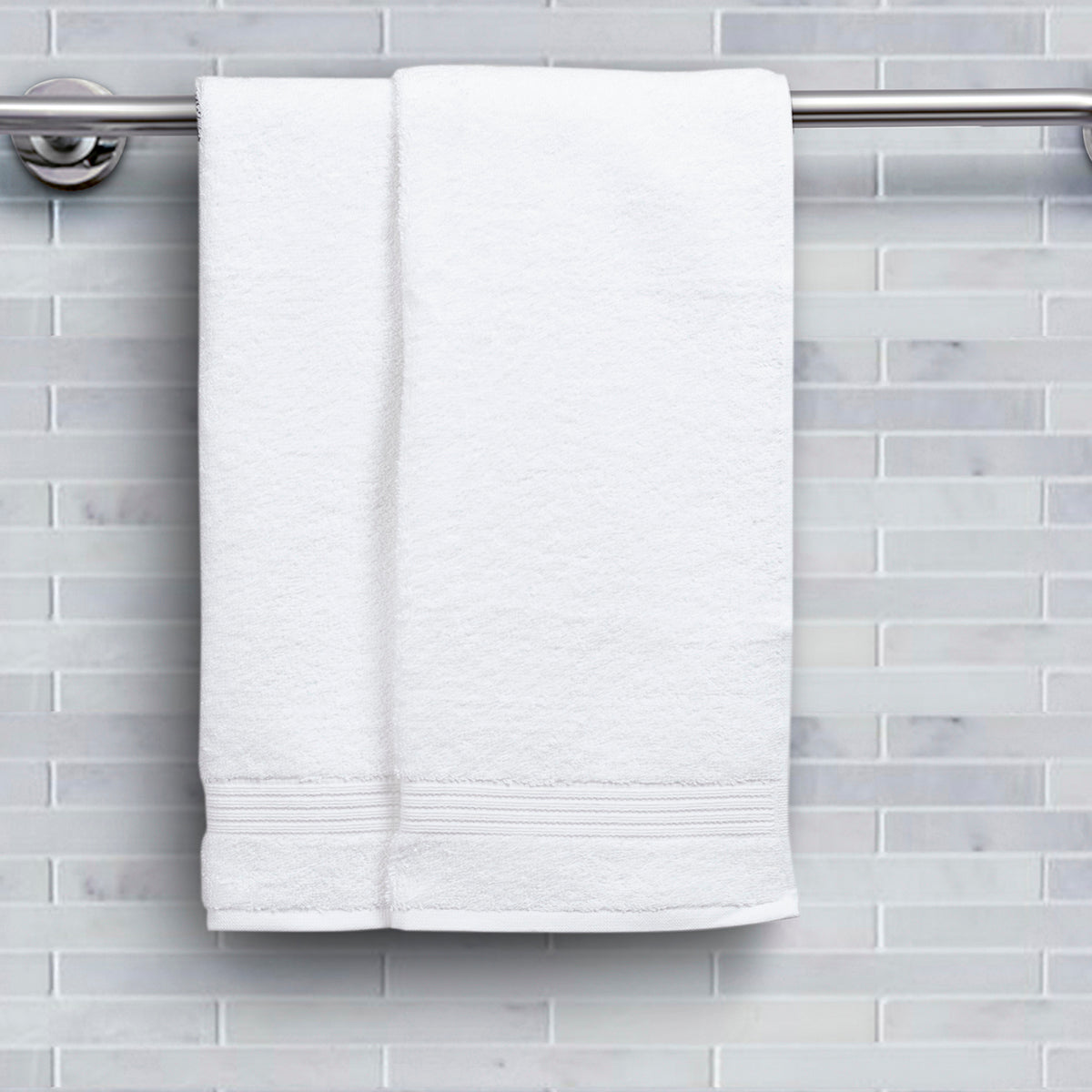 Jeneth Ultra-soft and highly absorbant White Towel Set