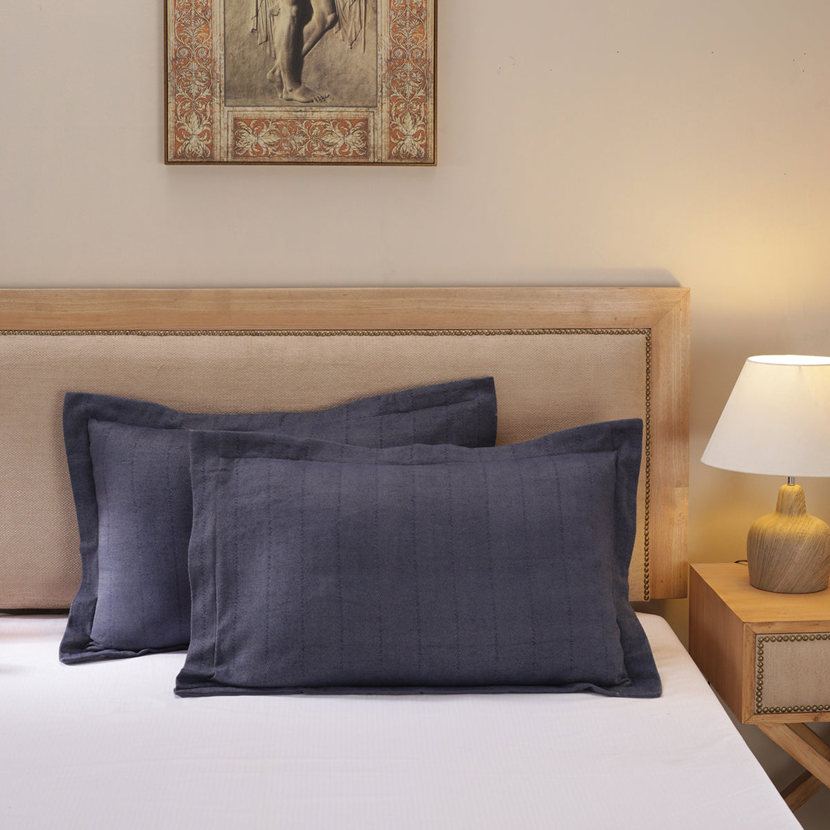 Nouveau Tradition Zigwine Blue Pillow Sham Set