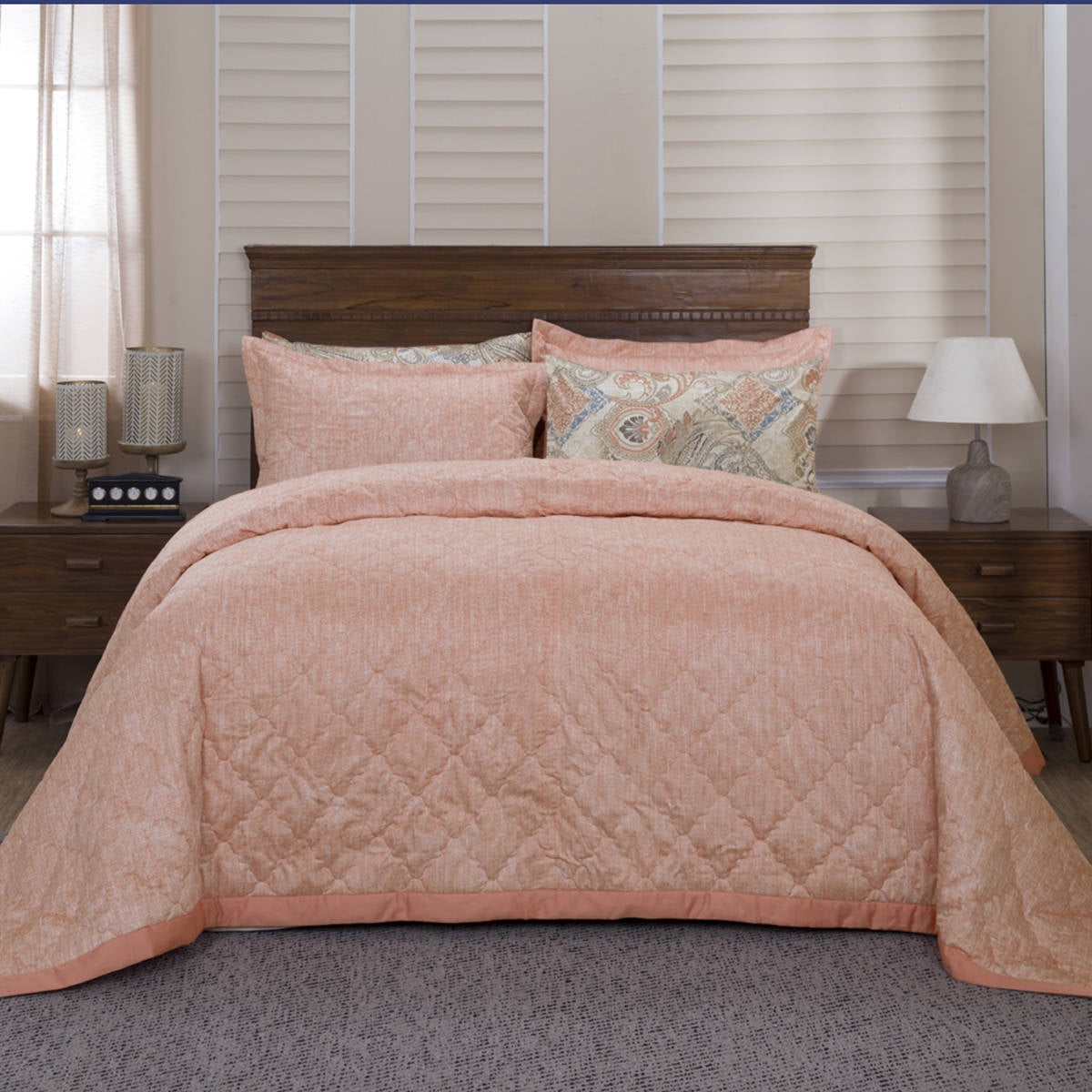 Classical Fusion Barre Hand Quilted Summer AC Quilt/Quilted Bed Cover/Comforter Pink