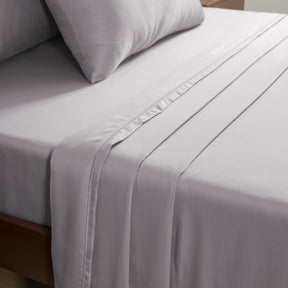 100% Tencel™ Solid Bedsheet with Pillow Case Serene Haven Noemi Grey