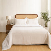 100% Tencel™ Super Soft Duvet Cover with Pillow Case Serene Haven Noemi White