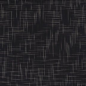 Batik Slub Woven Yard Dyed Black Curtain Set
