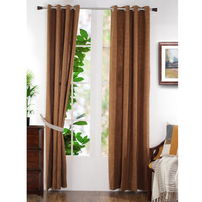 Batik Slub Woven Yard Dyed Curtain Set