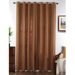 Batik Slub Woven Yard Dyed Curtain Set