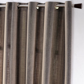 Beatitude Stripe Jacquard Black Colorway Curtain Set