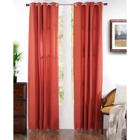 Two Color Rib Woven Yard Dyed Curtain Set