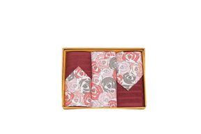 Vivian Red 5PC Bed Bath Set