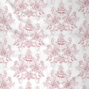 Glam Chelsia Printed 200 TC 100% Cotton Red Bed Sheet