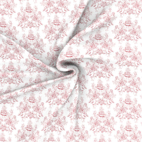 Glam Chelsia Printed 200 TC 100% Cotton Red Bed Sheet