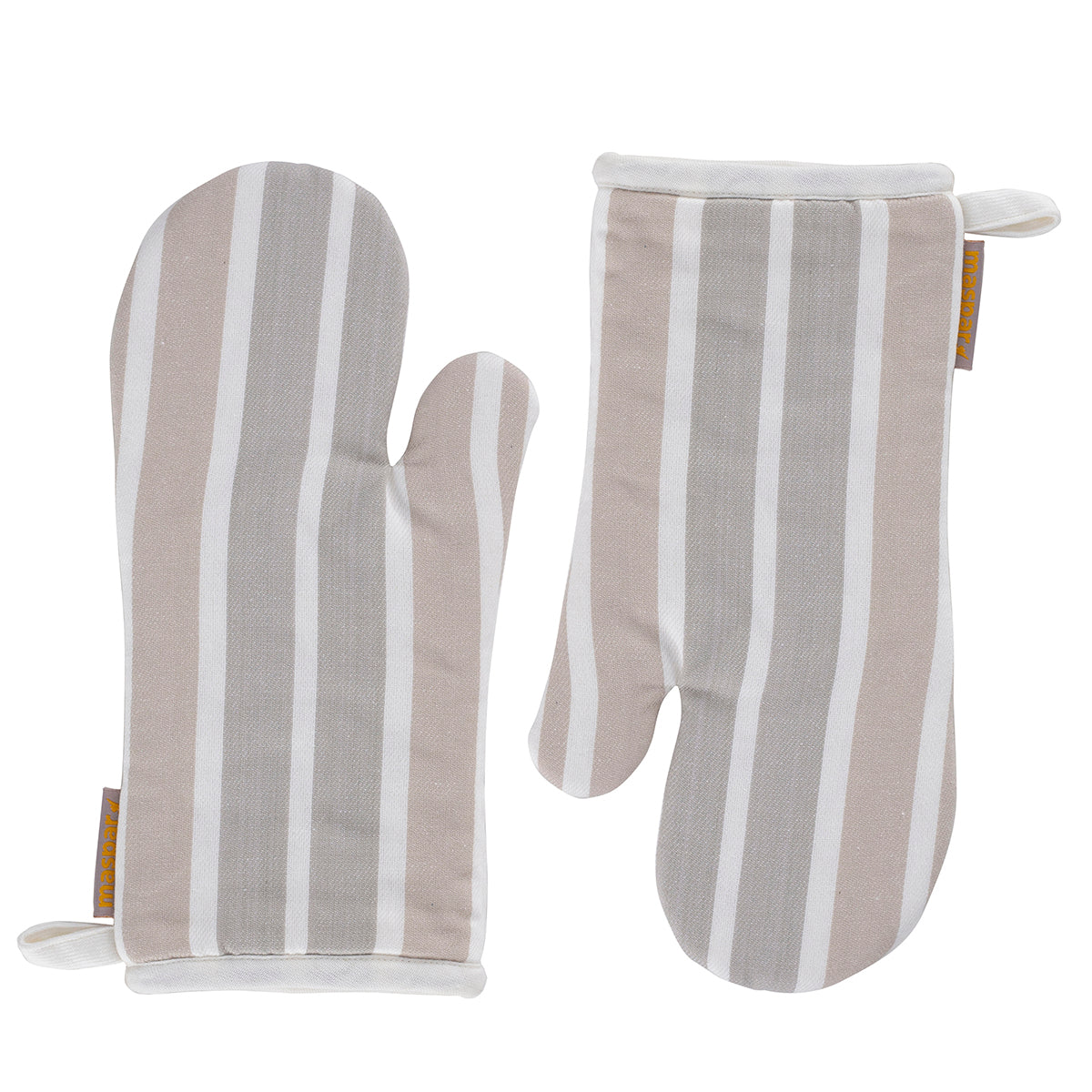 Maspar Printed Clem 2 PC Oven Mitt Set Beige