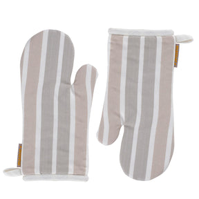 Maspar Printed Clem 2 PC Oven Mitt Set Beige