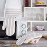 Maspar Printed Clem 2 PC Oven Mitt Set Beige